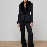 L'AGENCE - Kaisley Faux Fur Collar Blazer