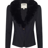L'AGENCE - Kaisley Faux Fur Collar Blazer