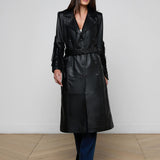 L'AGENCE - Celina Fringed Leather Trench