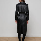 L'AGENCE - Celina Fringed Leather Trench