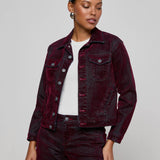 L'AGENCE - Maven Flocked Jean Jacket
