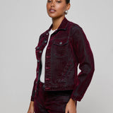 L'AGENCE - Maven Flocked Jean Jacket