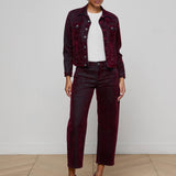 L'AGENCE - Maven Flocked Jean Jacket