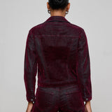 L'AGENCE - Maven Flocked Jean Jacket