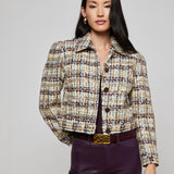 L'AGENCE - Kasey Sequined Tweed Jacket