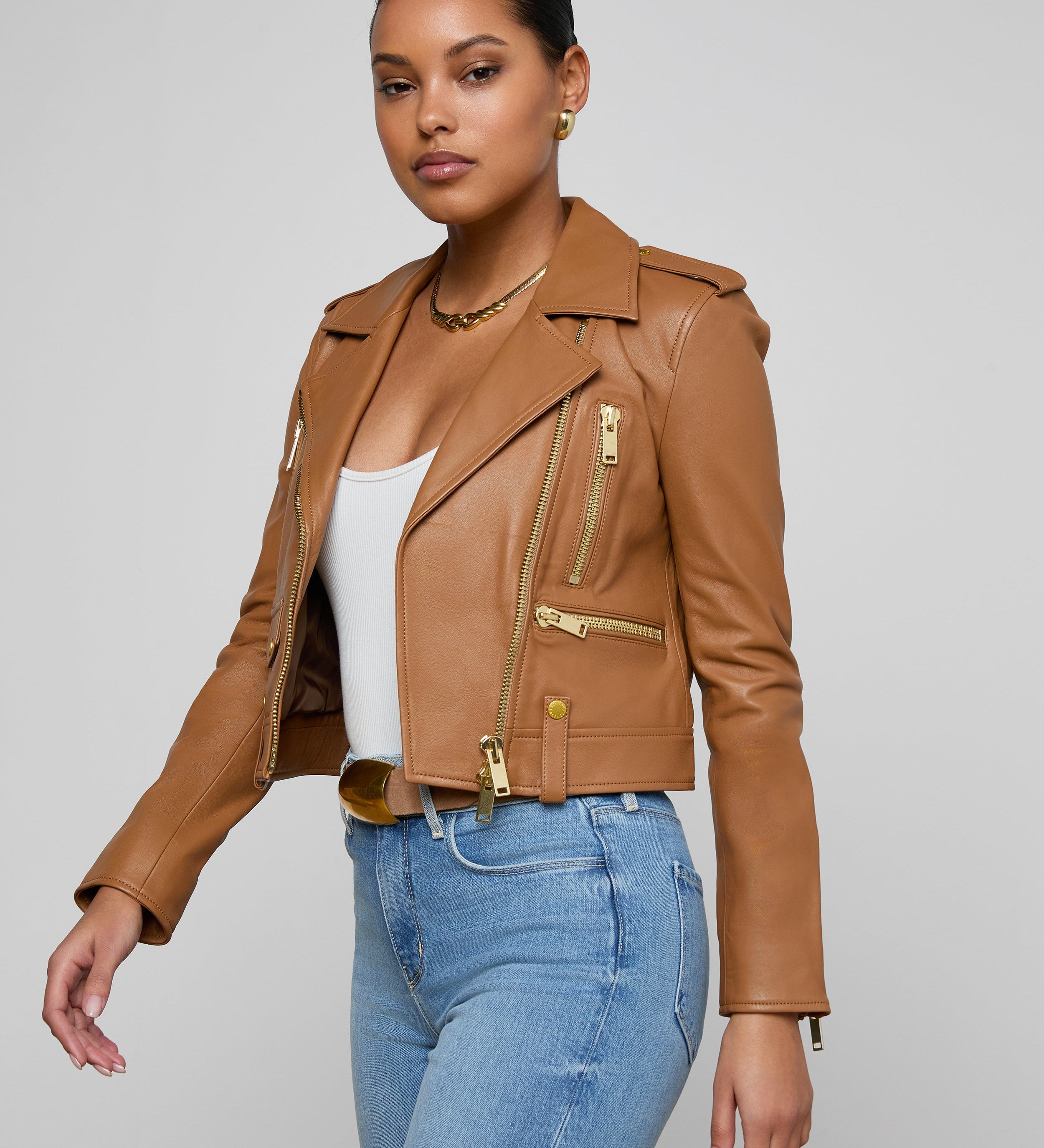 L'AGENCE - Blakely Leather Biker Jacket
