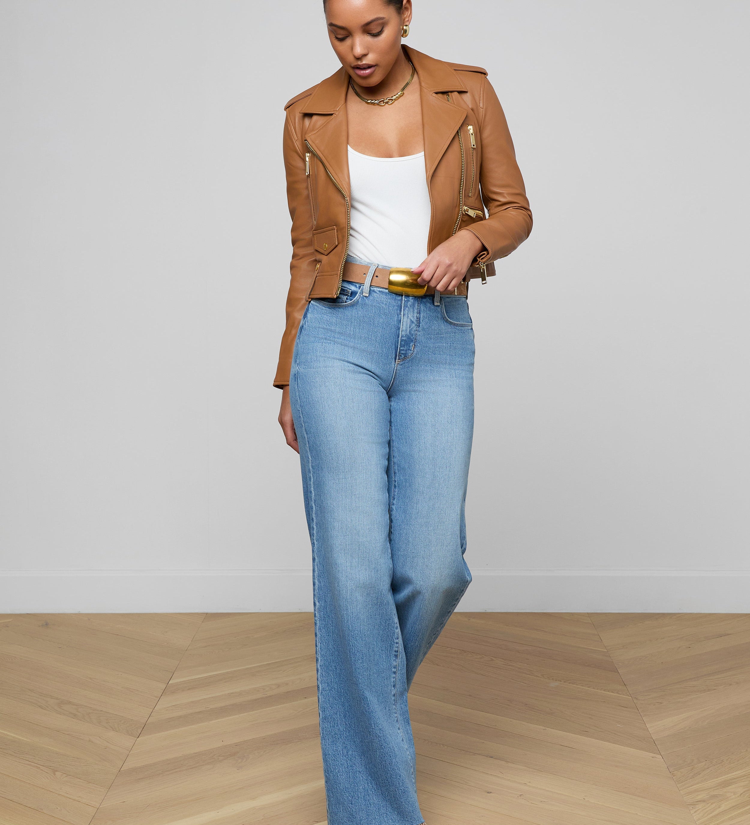 L'AGENCE - Blakely Leather Biker Jacket