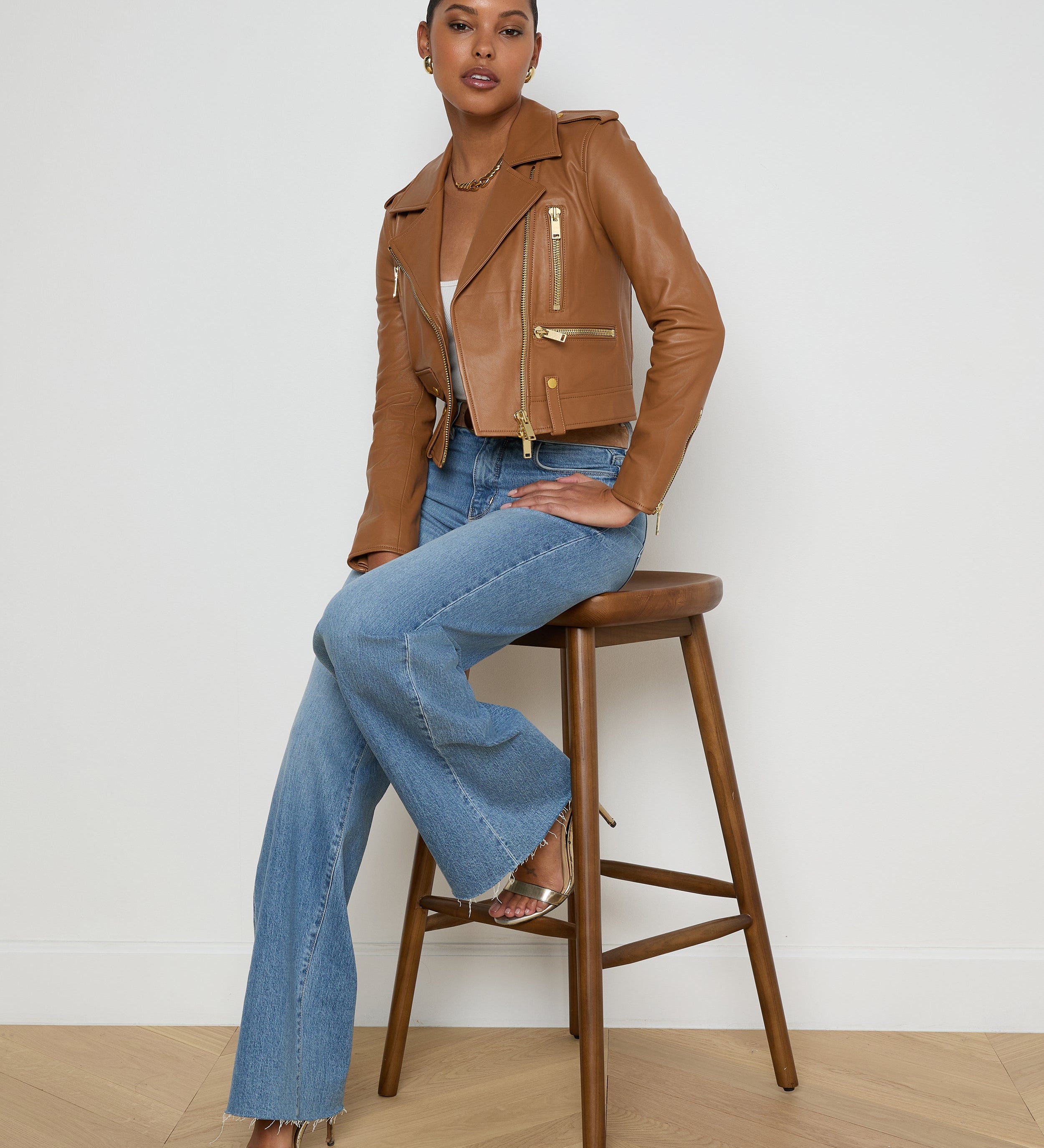 L'AGENCE - Blakely Leather Biker Jacket