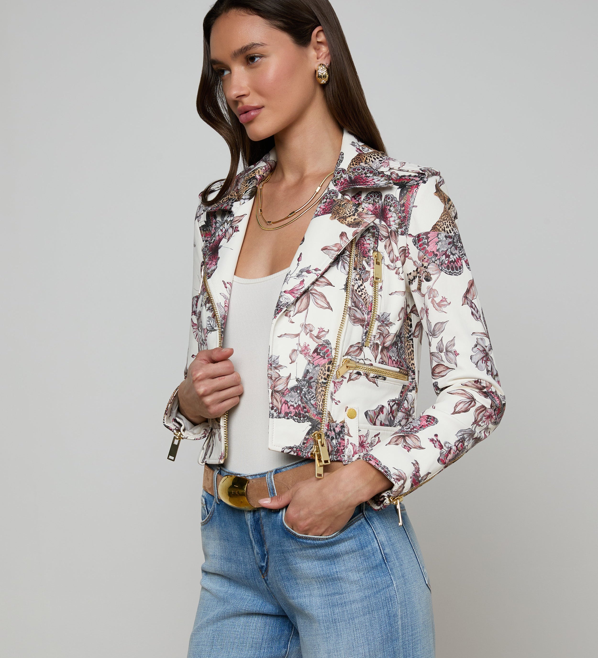 L'AGENCE - Blakely Leather Biker Jacket