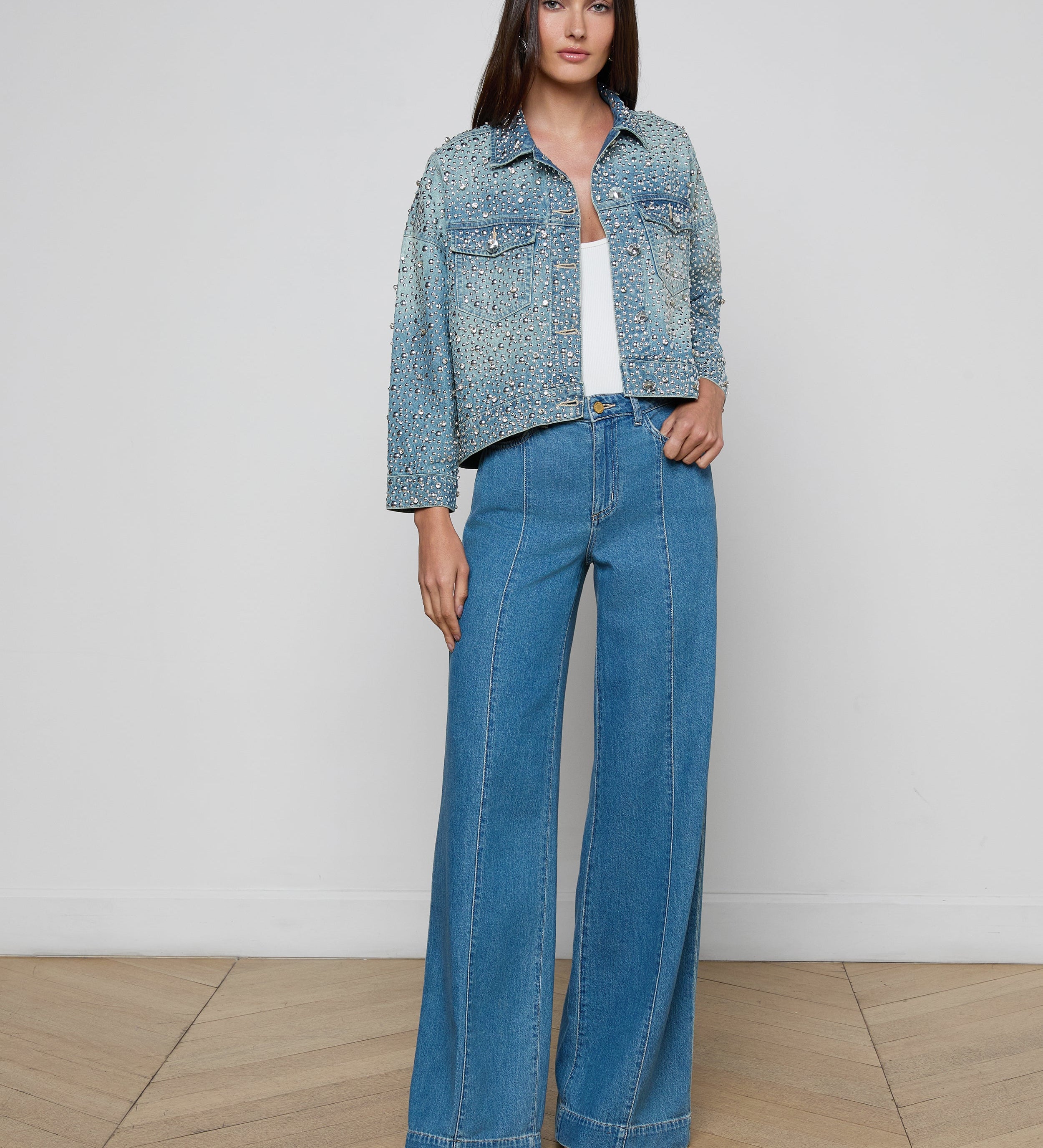 L'AGENCE - Vangie Embellished Jean Jacket
