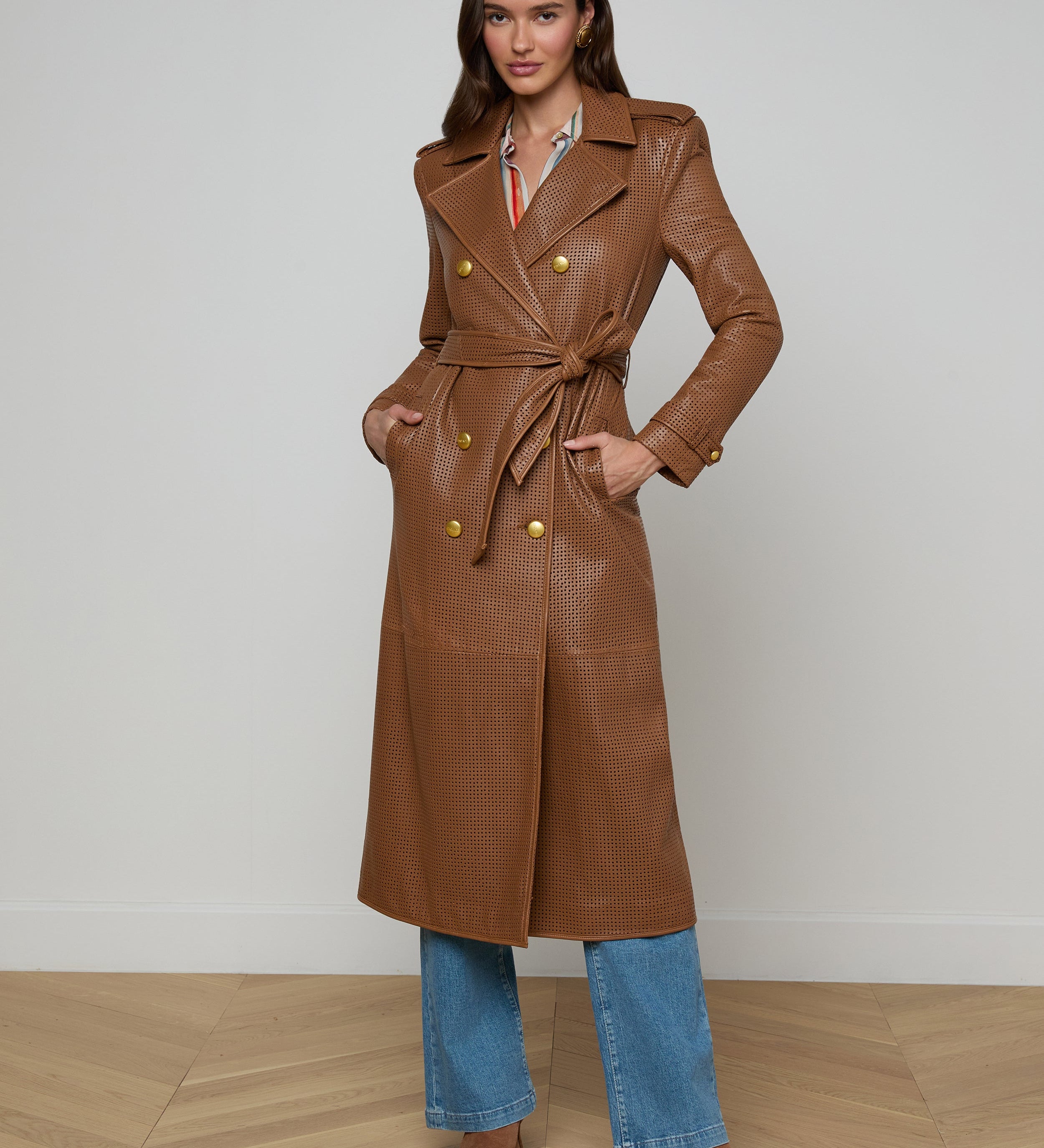 L'AGENCE - Baylee Leather Trench Coat