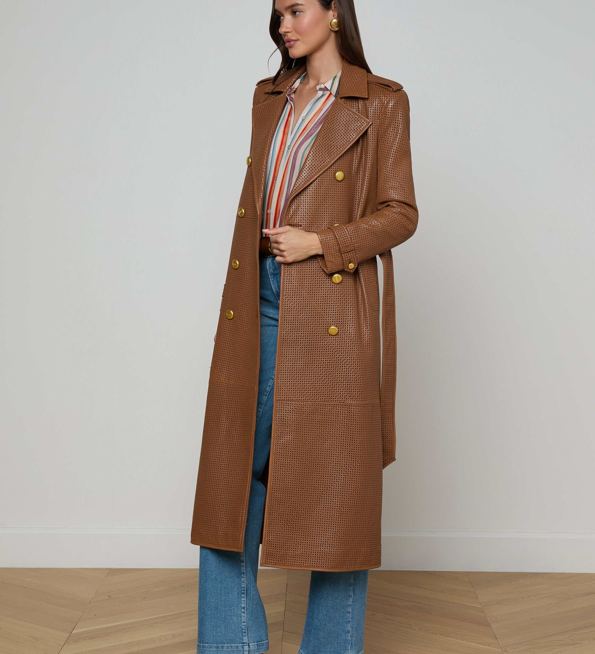 L'AGENCE - Baylee Leather Trench Coat