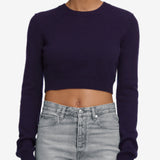 FRAME - The Cashmere School Crew Sweater -- Royal Purple