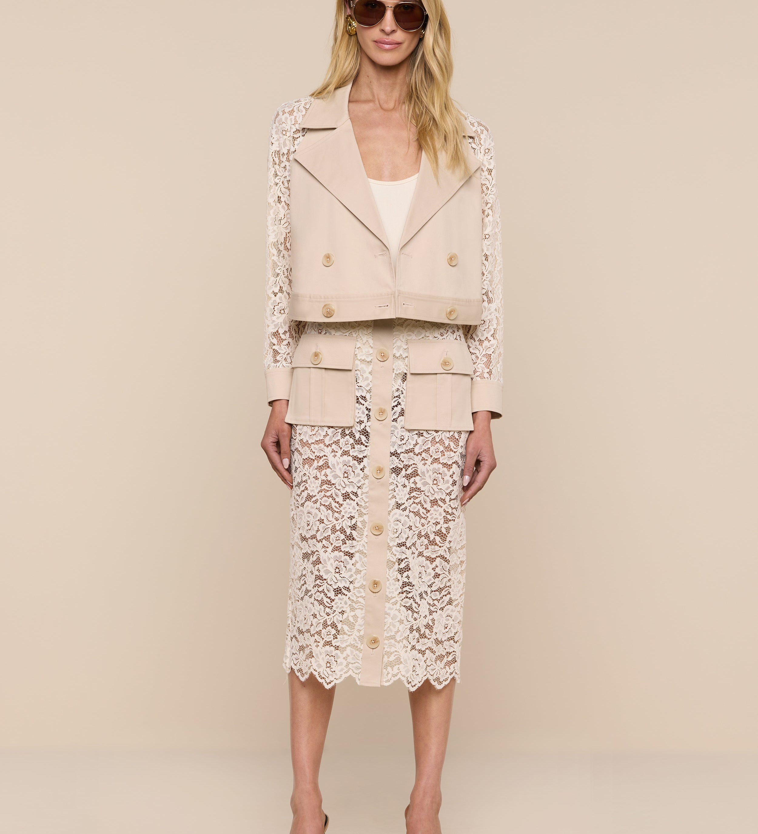 L'AGENCE - Novelle Lace Trench