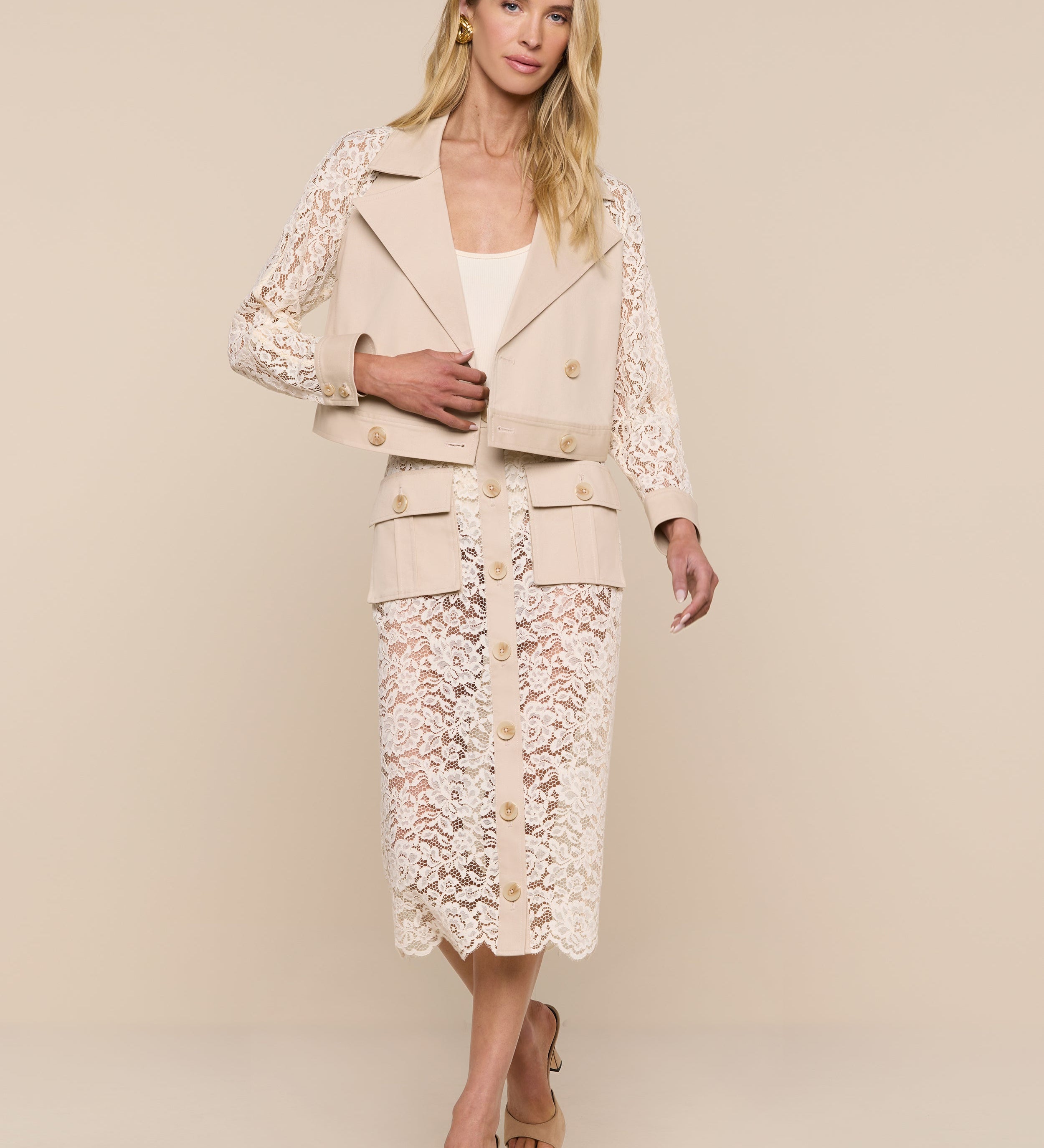 L'AGENCE - Novelle Lace Trench