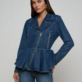 L'AGENCE - Moxie Peplum Biker Jacket