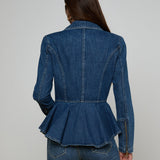 L'AGENCE - Moxie Peplum Biker Jacket