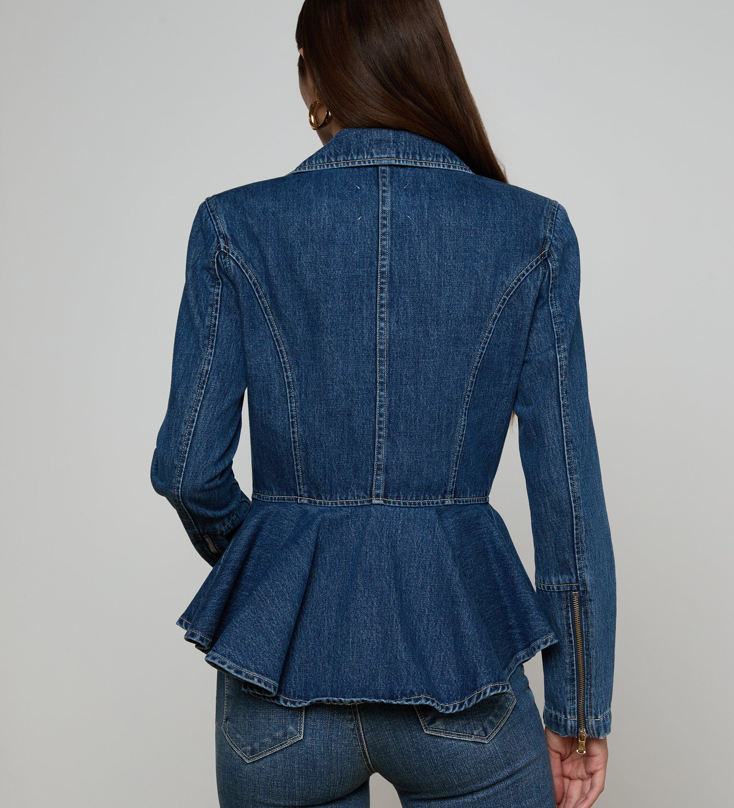 L'AGENCE - Moxie Peplum Biker Jacket