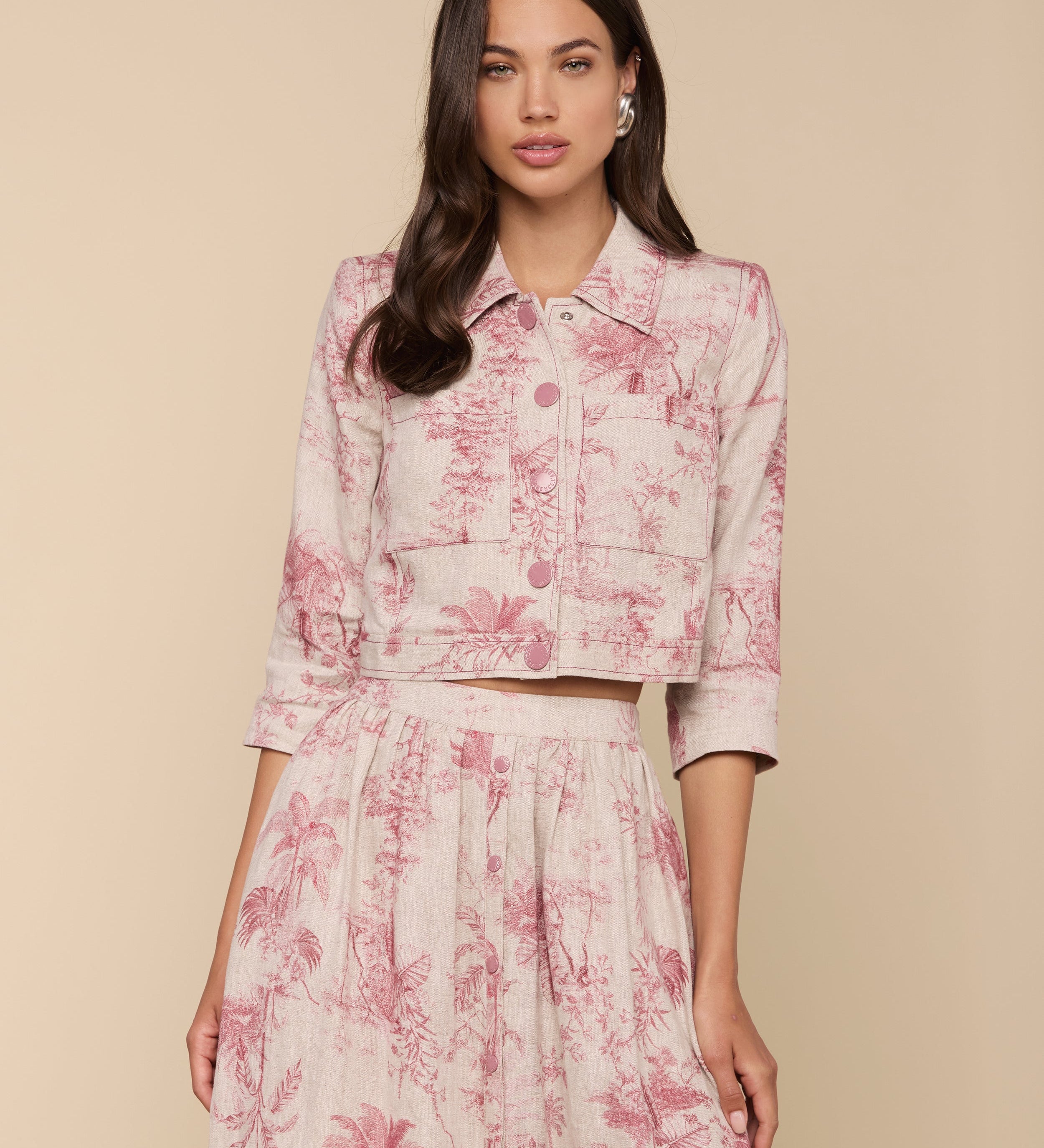L'AGENCE - Eda Cropped Linen Jacket