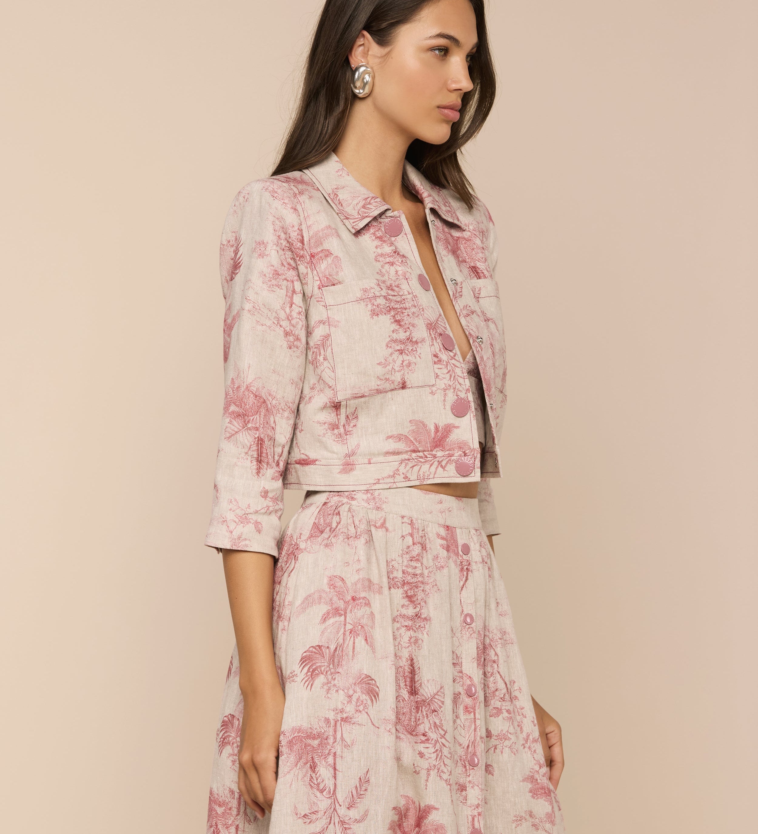 L'AGENCE - Eda Cropped Linen Jacket