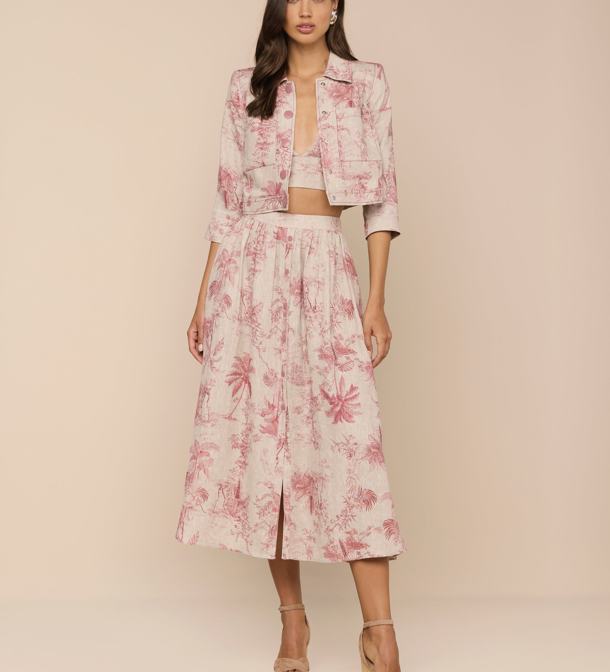L'AGENCE - Eda Cropped Linen Jacket