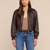 L'AGENCE - Clotilde Leather Bomber Jacket