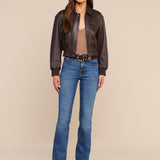 L'AGENCE - Clotilde Leather Bomber Jacket