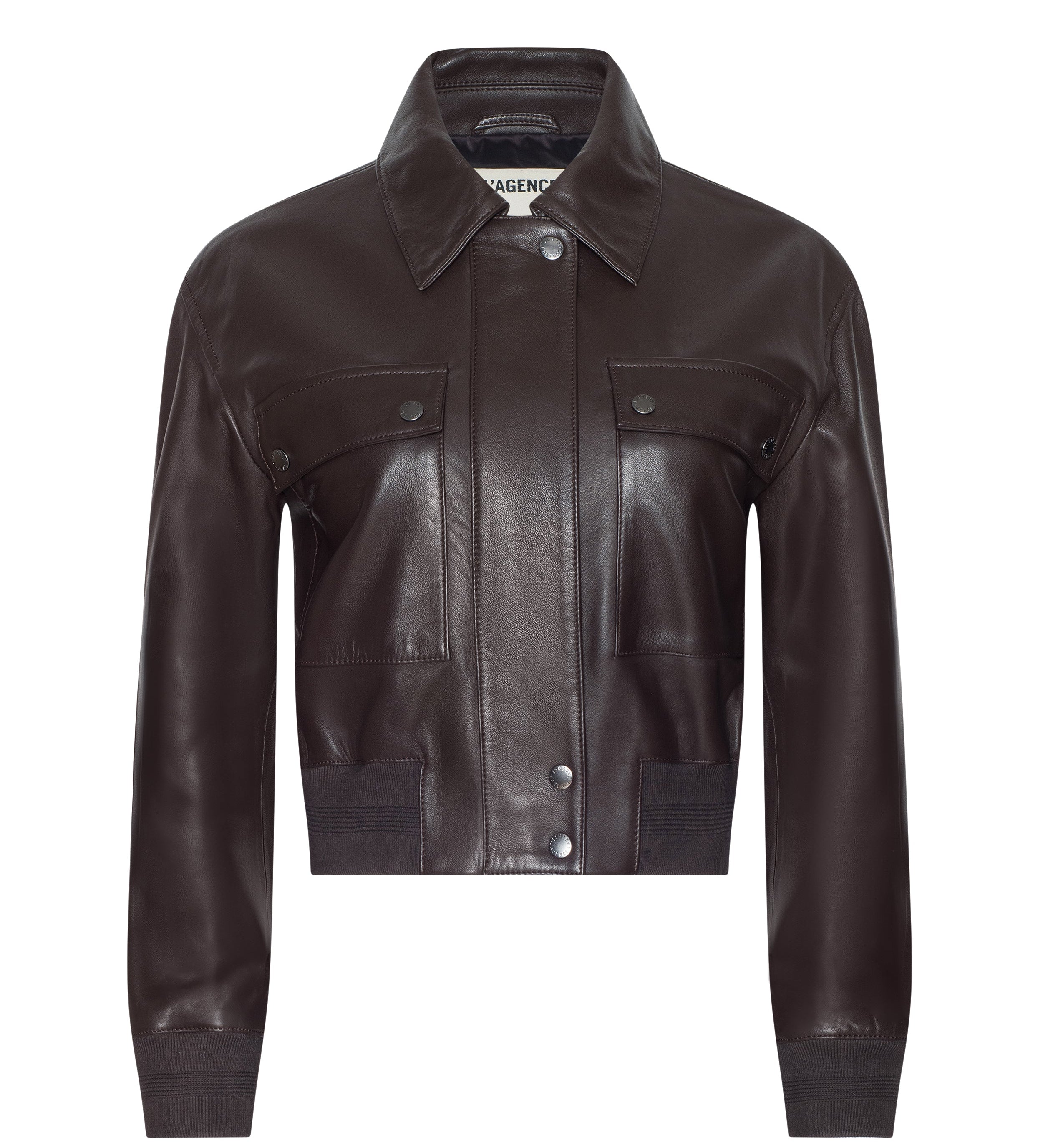 L'AGENCE - Clotilde Leather Bomber Jacket