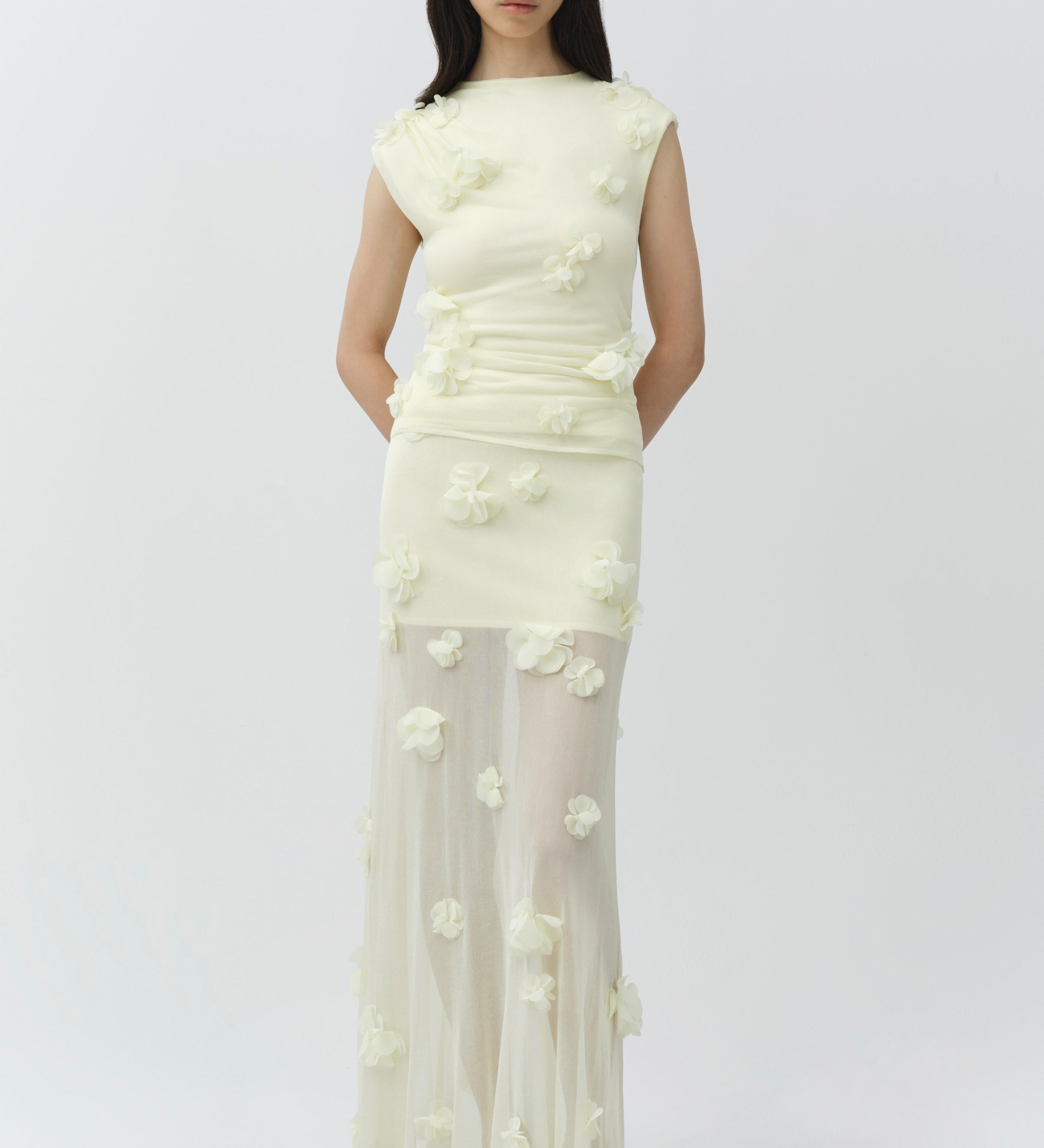 Simkhai - Cora Floral Applique Midi Skirt