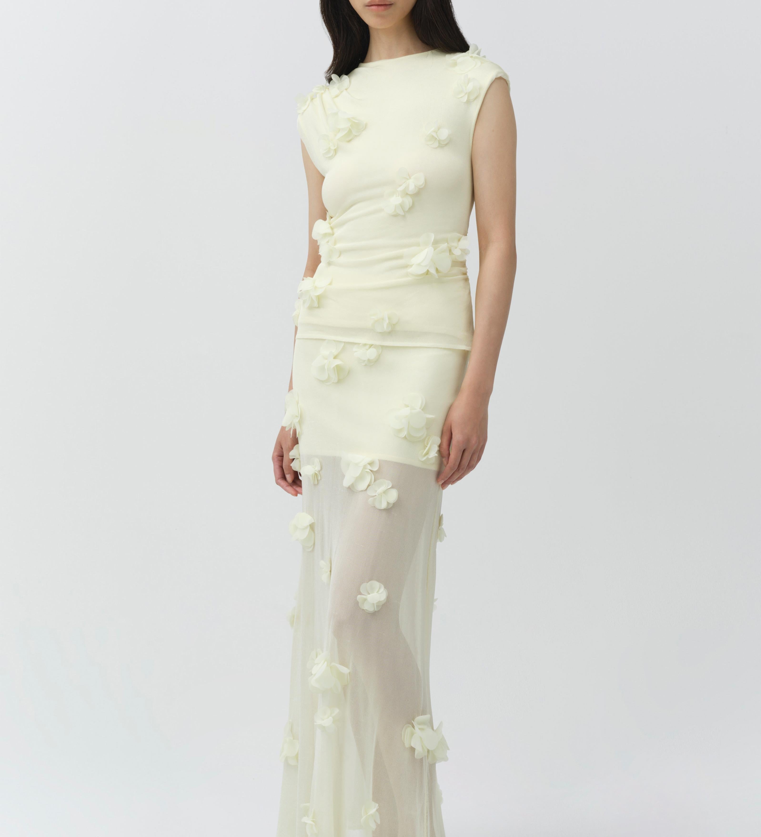 Simkhai - Cora Floral Applique Midi Skirt