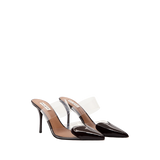 Alaïa - Heart Mules In Patent Calfskin