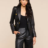 L'AGENCE - Wisteria Leather Blazer