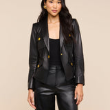L'AGENCE - Wisteria Leather Blazer