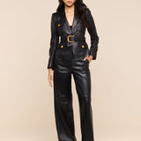L'AGENCE - Wisteria Leather Blazer