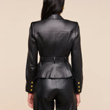 L'AGENCE - Wisteria Leather Blazer