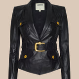 L'AGENCE - Wisteria Leather Blazer