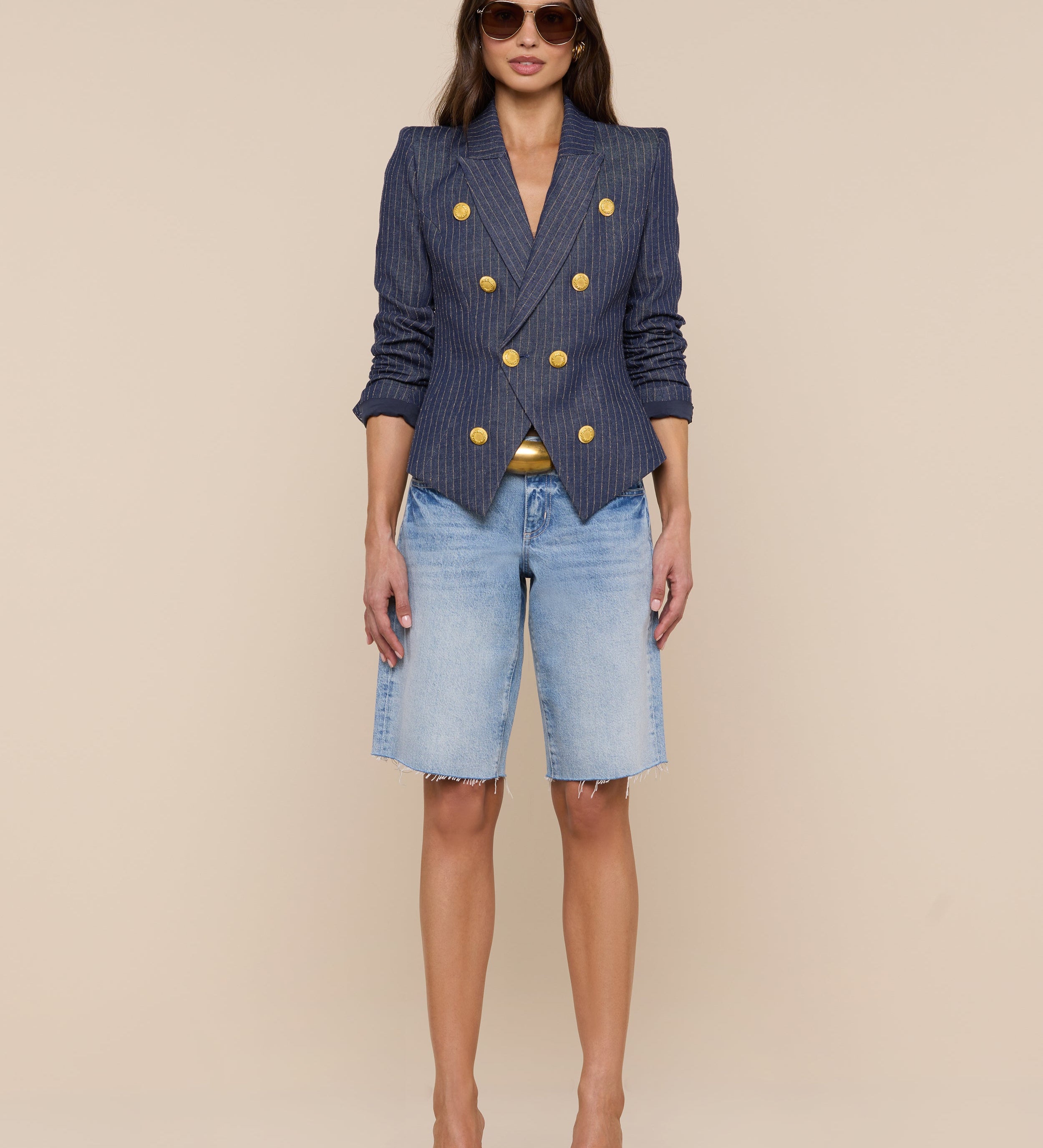 L'AGENCE - Solar Pinstriped Blazer