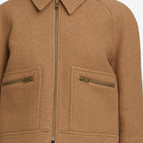 FRAME - The Raglan Zip Front Jacket -- Camel