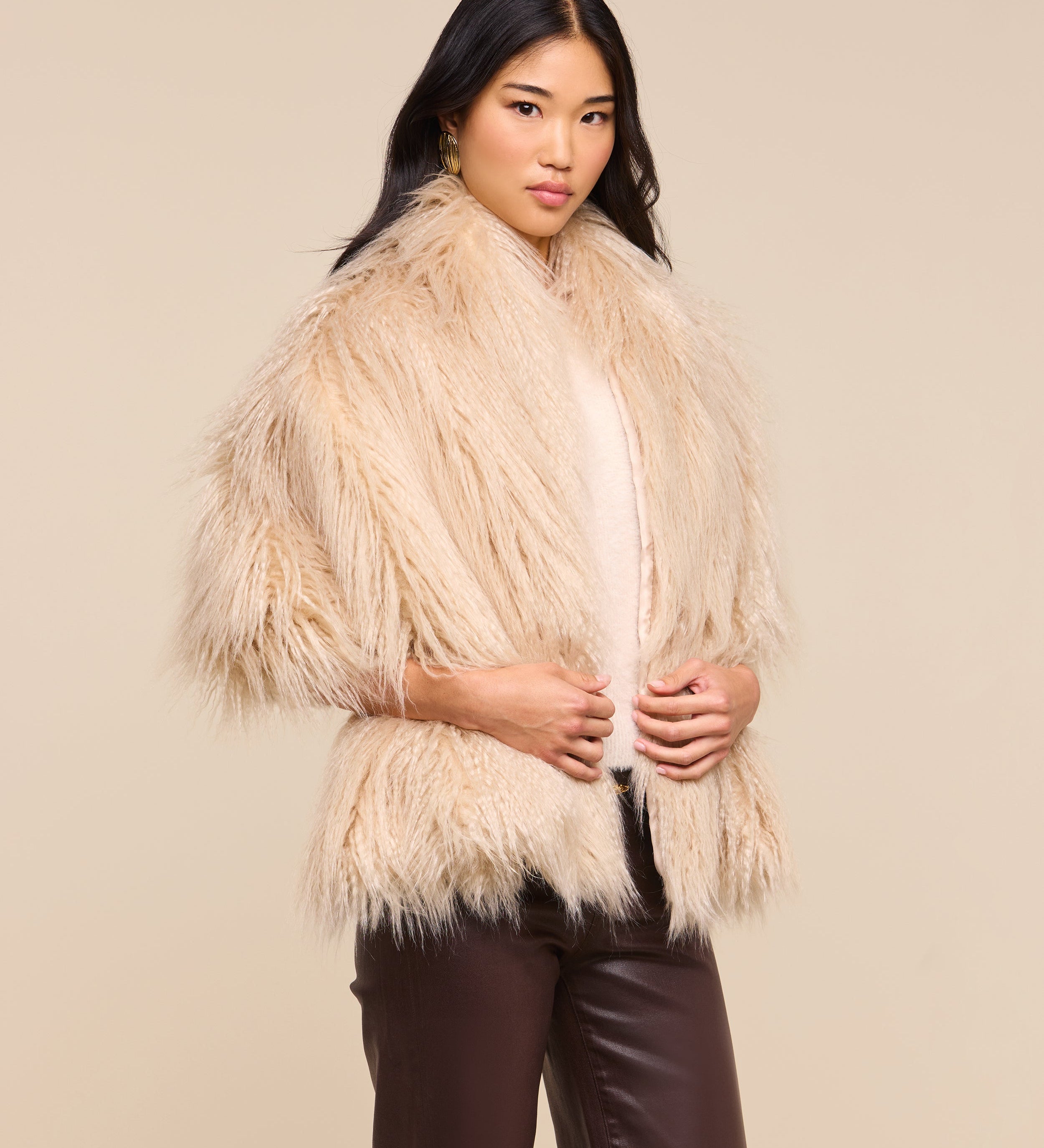 L'AGENCE - Sabine Faux Fur Scarf
