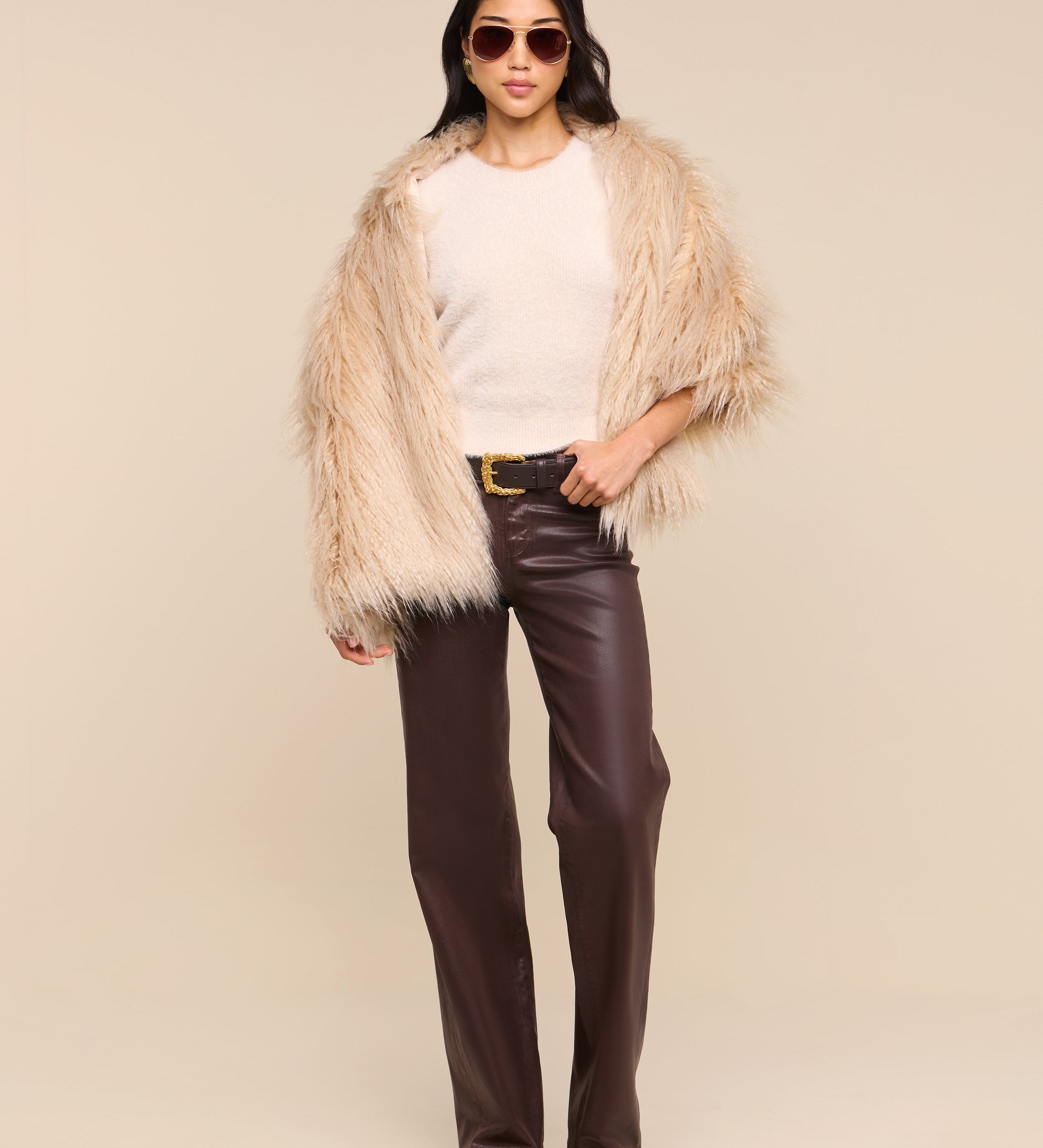 L'AGENCE - Sabine Faux Fur Scarf