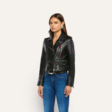 L'AGENCE - Blakely Embroidered Leather Jacket