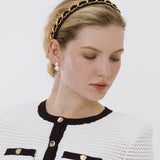 Jennifer Behr - Kason Headband -- Black Gold