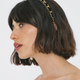 Jennifer Behr - Kason Headband -- Black Gold