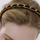 Jennifer Behr - Kason Headband -- Black Gold