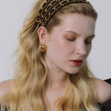 Jennifer Behr - Kason Headband -- Black Gold