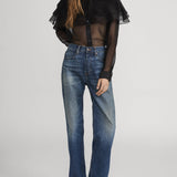 FRAME - The Organza Cape Top -- Black