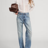FRAME - The Silk Cape Blouse -- Cream