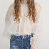 FRAME - The Sheer Balloon Blouse