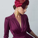 Jennifer Behr x New York Vintage Edie Turban -- Ruby