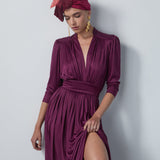 Jennifer Behr x New York Vintage Edie Turban -- Ruby